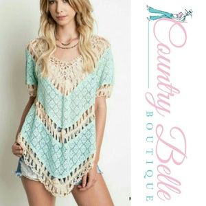 Everything Is Beautiful Crochet Knit Top- umgee